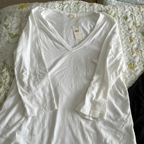 Anthropologie Tops - T. La white Adorable 3/4 sleeve white super soft t shirt NWT